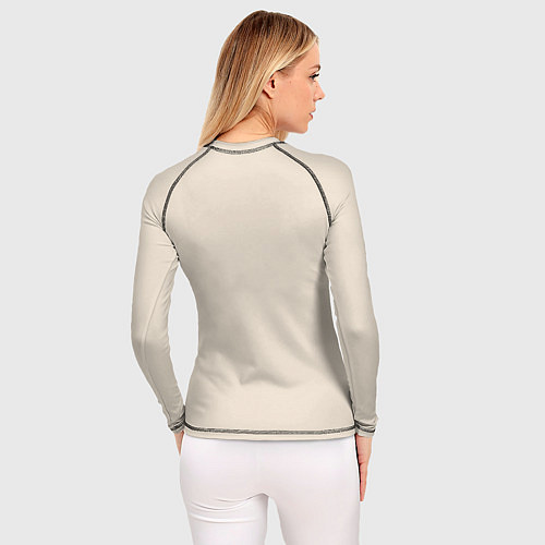 Женский рашгард Корова на бежевом фоне / 3D-принт – фото 4