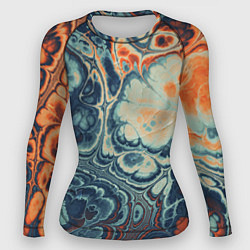 Рашгард женский Абстрактный разноцветный узор, цвет: 3D-принт