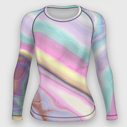 Женский рашгард Розово-голубой мрамор