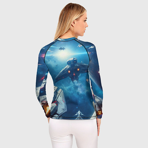Женский рашгард Mass Effect - space neon / 3D-принт – фото 4