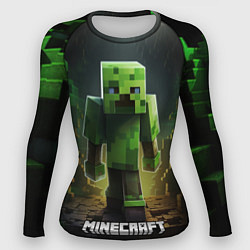 Рашгард женский Minecraft зеленый квадратный монстр, цвет: 3D-принт