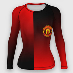 Рашгард женский Манчестер Юнайтед градиент спорт, цвет: 3D-принт