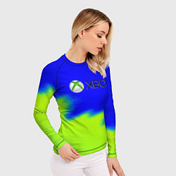 Рашгард женский Xbox кислотный стиль текстура, цвет: 3D-принт — фото 2