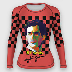 Рашгард женский Айртон Сенна гонщик, цвет: 3D-принт