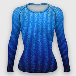 Женский рашгард Сине-голубой в вертикальную полоску