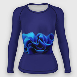Рашгард женский Синие воланы графика, цвет: 3D-принт