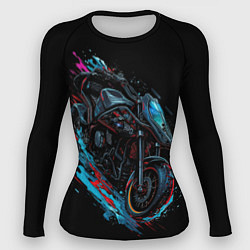 Женский рашгард Мотоцикл в стиле киберпанк