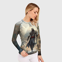 Рашгард женский Assassins creed большой город, цвет: 3D-принт — фото 2
