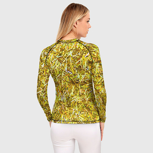 Женский рашгард Золотые ленточки / 3D-принт – фото 4