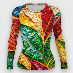 Рашгард женский Яркая мозаика с разноцветным абстрактным узором и, цвет: 3D-принт