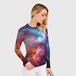 Рашгард женский Облачный космос, цвет: 3D-принт — фото 2