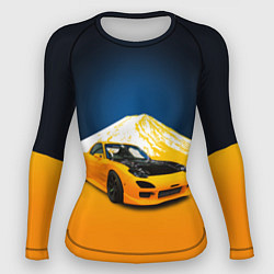 Рашгард женский Спортивный японский автомобиль, цвет: 3D-принт