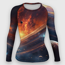 Рашгард женский Млечный путь космос, цвет: 3D-принт