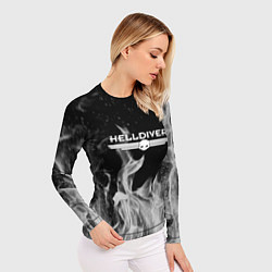 Рашгард женский Helldivers: Grey Smoke, цвет: 3D-принт — фото 2