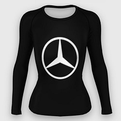 Рашгард женский Mercedes benz logo white, цвет: 3D-принт