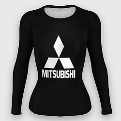 Рашгард женский Mitsubishi logo white, цвет: 3D-принт