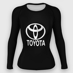 Рашгард женский Toyota white logo, цвет: 3D-принт