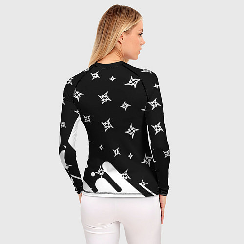 Женский рашгард Ведьмак медальён лого паттерн / 3D-принт – фото 4