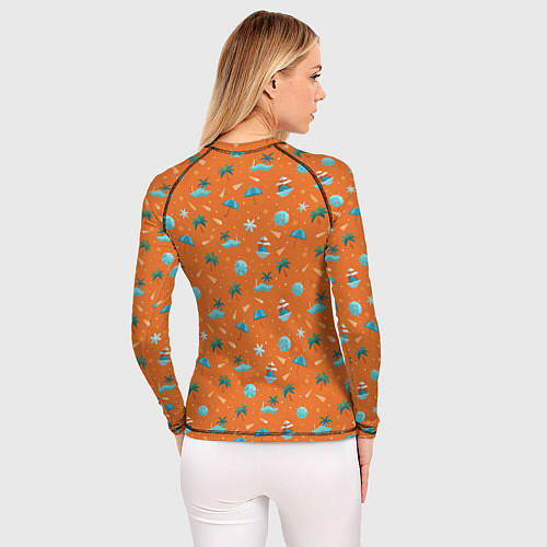 Женский рашгард Веселая змея играет на гитаре / 3D-принт – фото 4