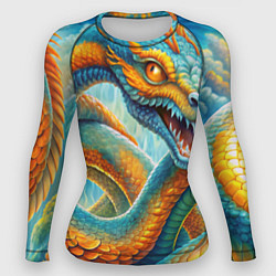 Рашгард женский Большая мифологическая змея, цвет: 3D-принт