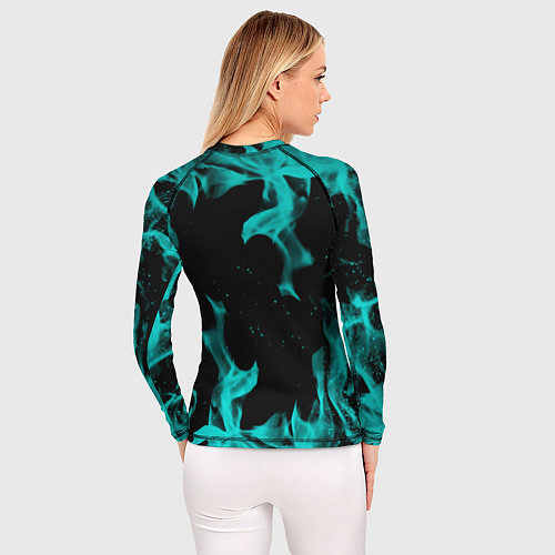Женский рашгард Вайпер flame neon game / 3D-принт – фото 4