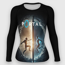 Рашгард женский Люди в портале, цвет: 3D-принт
