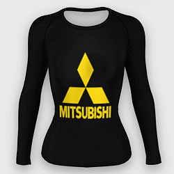 Рашгард женский Mitsubishi logo yelow, цвет: 3D-принт