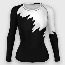 Рашгард женский Просто краска черно белая, цвет: 3D-принт