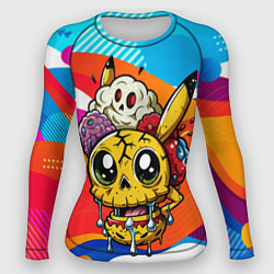 Рашгард женский Пикачу в стиле зомби, цвет: 3D-принт
