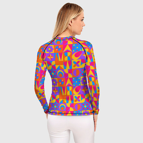 Женский рашгард Нео-гео текстура / 3D-принт – фото 4