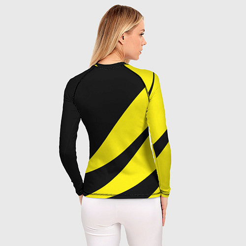 Женский рашгард Россия текстура жёлтый / 3D-принт – фото 4