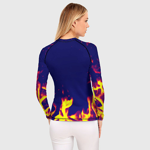 Женский рашгард Horizon zero dawn flame yellow / 3D-принт – фото 4