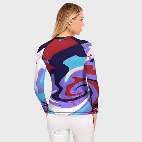 Женский рашгард Клякса абстракция / 3D-принт – фото 4