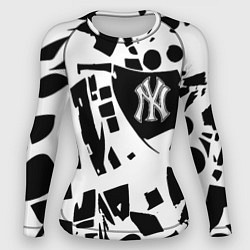 Рашгард женский New York yankees - abstraction, цвет: 3D-принт