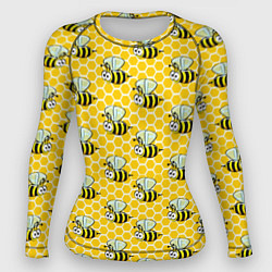 Женский рашгард Пчелиный паттерн