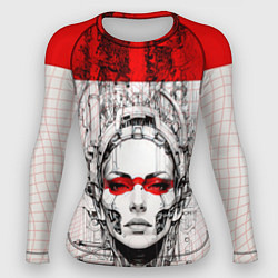 Рашгард женский Футуристичная женщина-андроид, цвет: 3D-принт