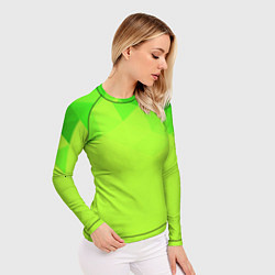 Рашгард женский Кислотная геометрия лайм, цвет: 3D-принт — фото 2