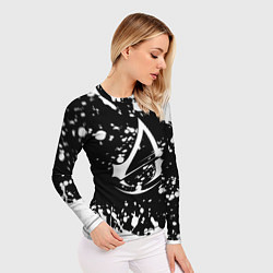 Рашгард женский Assassins Creed logo краски, цвет: 3D-принт — фото 2