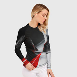 Рашгард женский Футуристичный пейзаж в стиле авангард, цвет: 3D-принт — фото 2