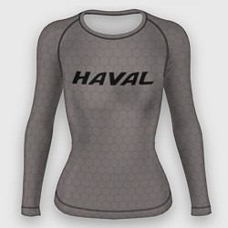 Рашгард женский Haval мозаика серо-коричневый, цвет: 3D-принт
