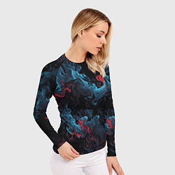 Рашгард женский Цветные клубы дыма, цвет: 3D-принт — фото 2