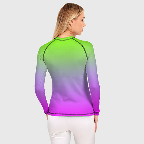 Женский рашгард Неоновая градиент абстракция / 3D-принт – фото 4