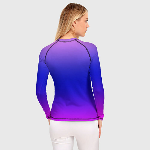 Женский рашгард Неоновая градиент абстракция / 3D-принт – фото 4