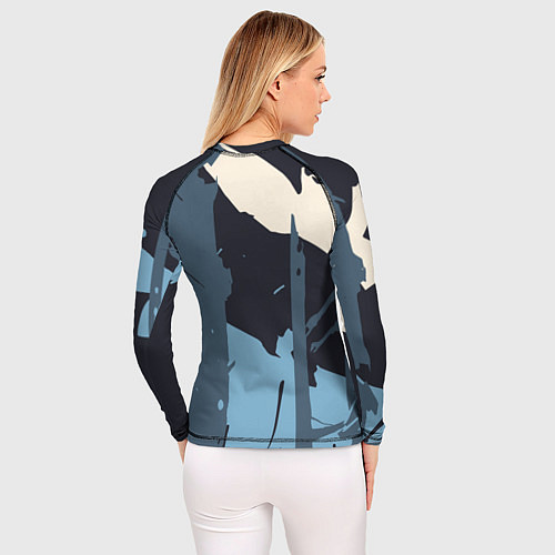 Женский рашгард Лиса на ночном фоне / 3D-принт – фото 4