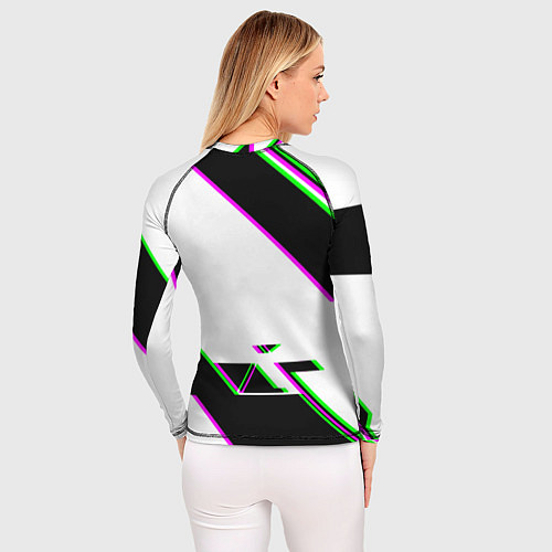 Женский рашгард Cyberpunk logo geometry / 3D-принт – фото 4