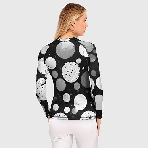 Женский рашгард Круги на темном фоне / 3D-принт – фото 4