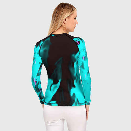 Женский рашгард Ramones fire rose / 3D-принт – фото 4