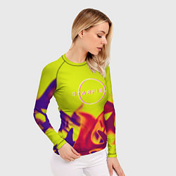 Рашгард женский Starfield fire steel, цвет: 3D-принт — фото 2