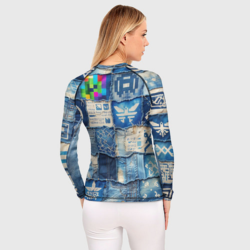 Женский рашгард Пэчворк с игровыми значками / 3D-принт – фото 4