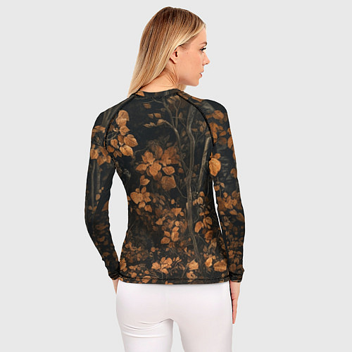 Женский рашгард Лис в осенней чаще / 3D-принт – фото 4